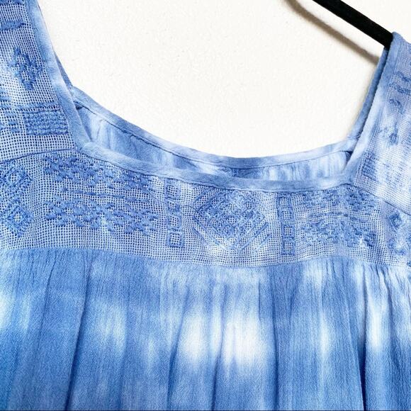 Hollister Embroidered Square Neck Tie Dye Top Size Small - Picture 4 of 8